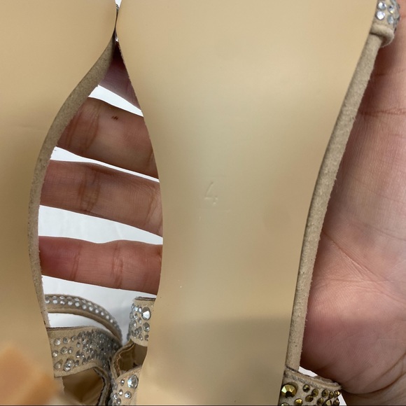 Champagne Wedding Shoes Rhinestone Heels - Picture 10 of 10